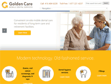 Tablet Screenshot of goldencaredentalservices.com